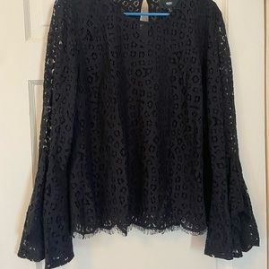 Black lace Mossimo Long sleeve lace blouse